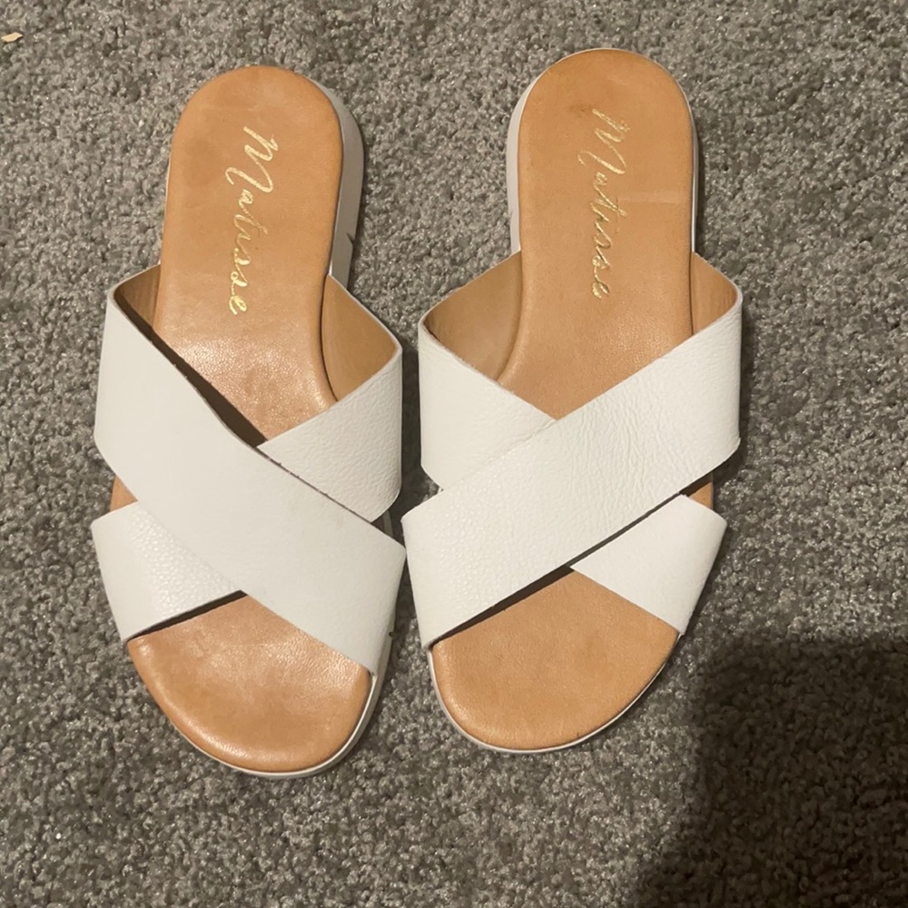 White sandals